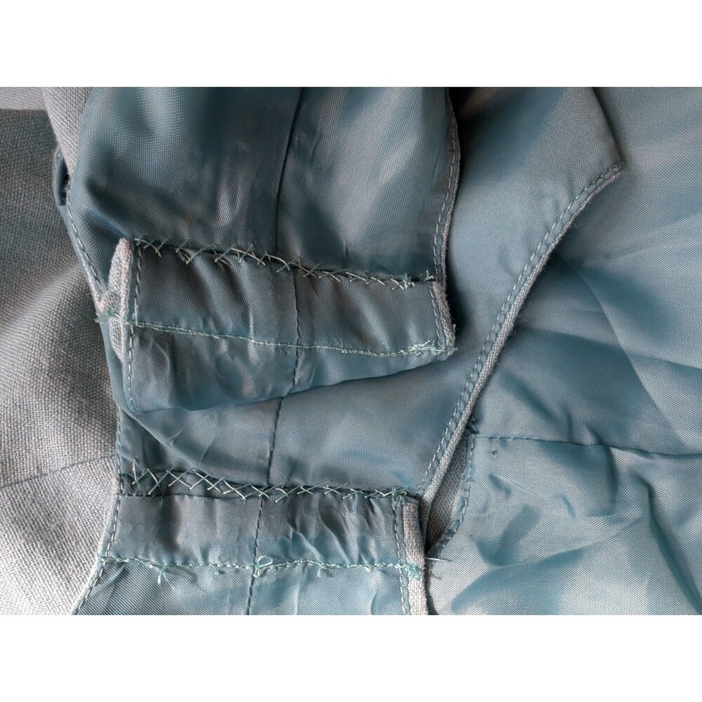 Coldwater Creek 2 Pc Dress Jacket Set Blue Embroidered Women's Size 6 Classy - Picture 12 of 13
